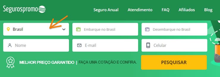 Seguro viagem para viajar pelo Brasil