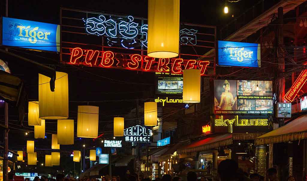 Pub Street em Camboja