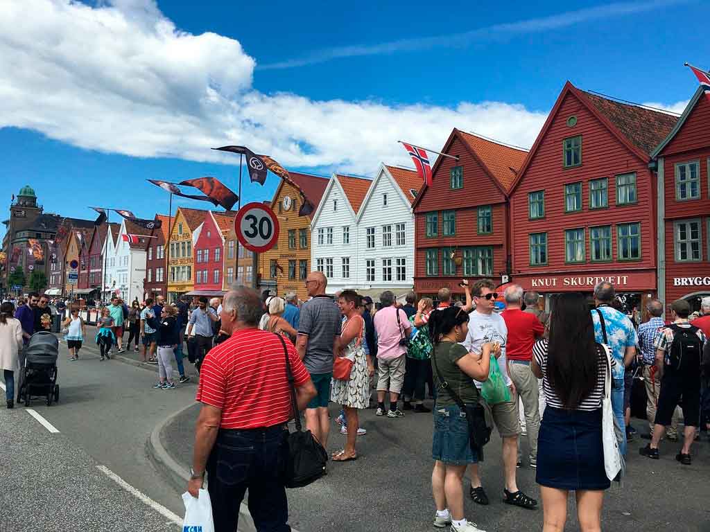 Bergen Noruega mercado de peixes