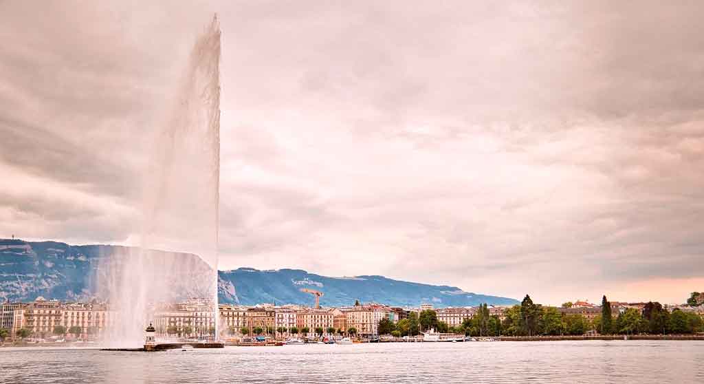 Genebra, Suíça jet d'eau