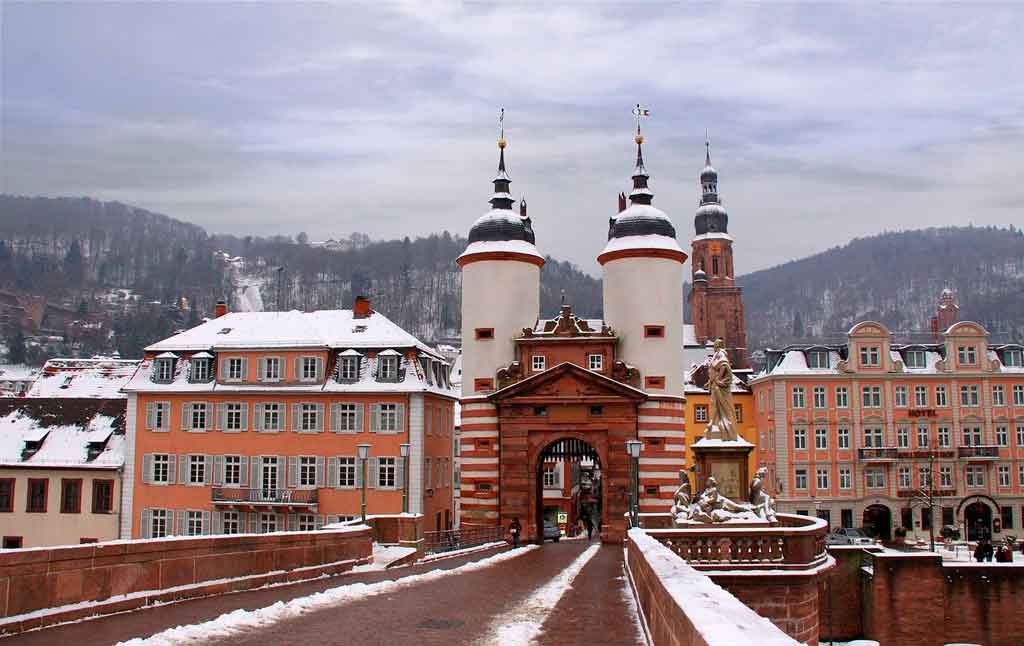 Inverno na Alemanha Heidelberg