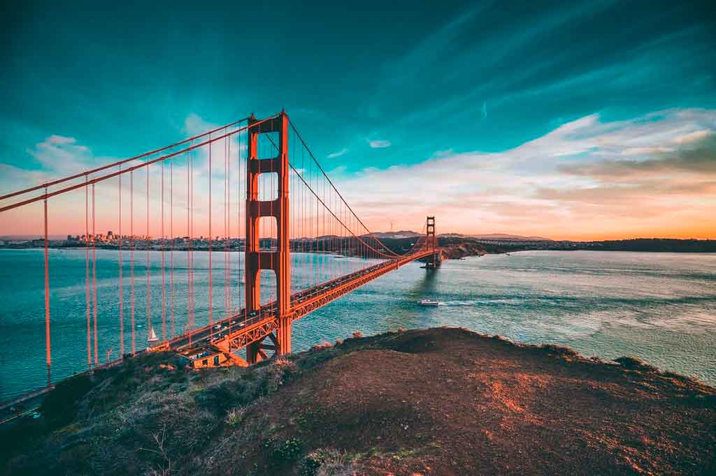 Cidades da costa oeste dos estados unidos são francisco