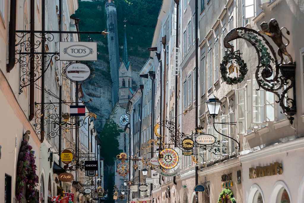 Salzburg Austria getreidegasse