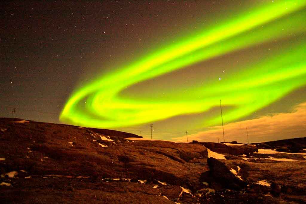 Groelandia Mapa Aurora Boreal