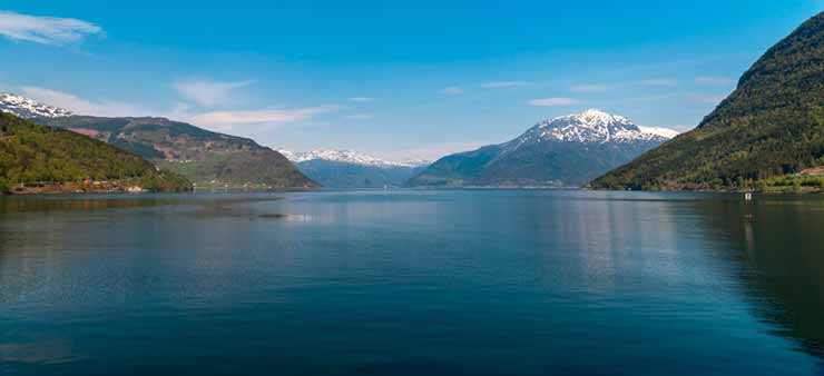 Pontos de interesse nos fiordes da Noruega